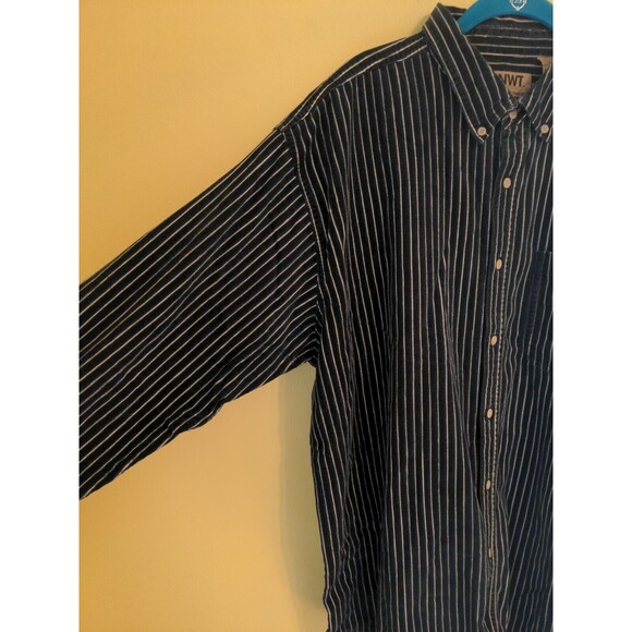 Vtg Northwest Territory Big Man Corduroy Shirt Men's 2XL Green Striped Outdoor - Picture 2 of 12